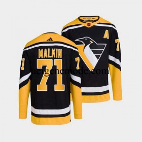 Herren Pittsburgh Penguins Eishockey Trikot Evgeni Malkin 71 Adidas 2022-2023 Reverse Retro Schwarz Authentic